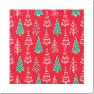 Christmas fir trees Posters and Art